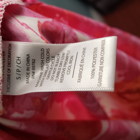 Natori | Floral Colorful Flowy Mumu Caftan Style Maxi Dress -  S - Cream & pinks - Picture 5 of 7